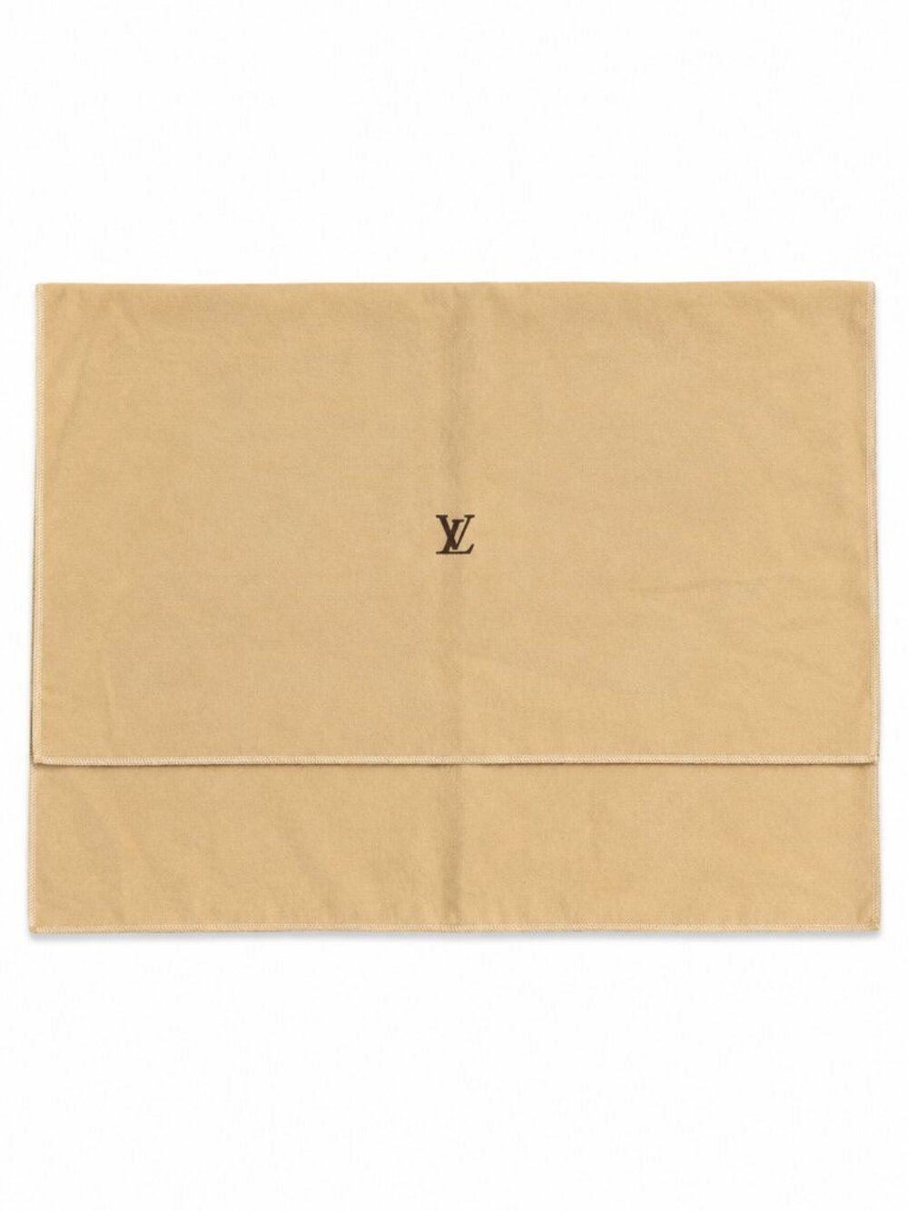 Louis Vuitton Vintage Tan Envelope Style Dust Bag Storage Cover 17" x 13.2"